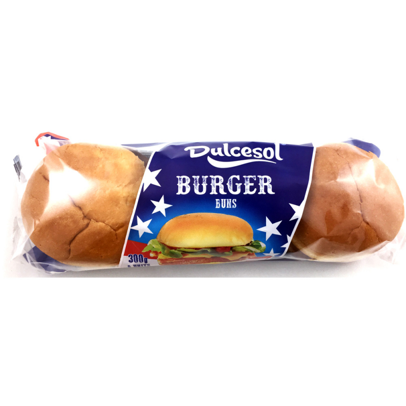 Dulcesol Plain Burger Buns 6Pack