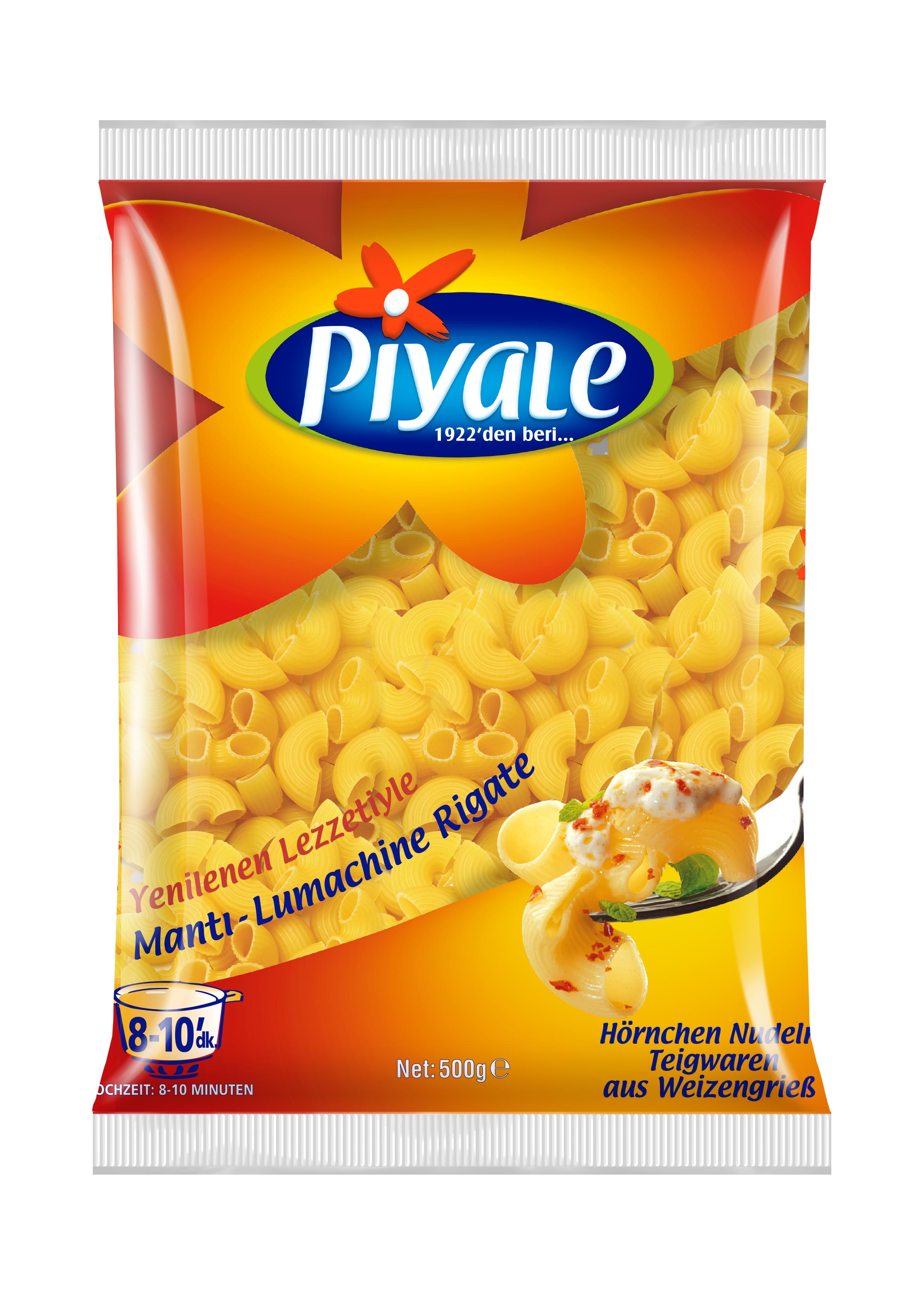 PIYALE Manti-Lumachine Rigate (500g)