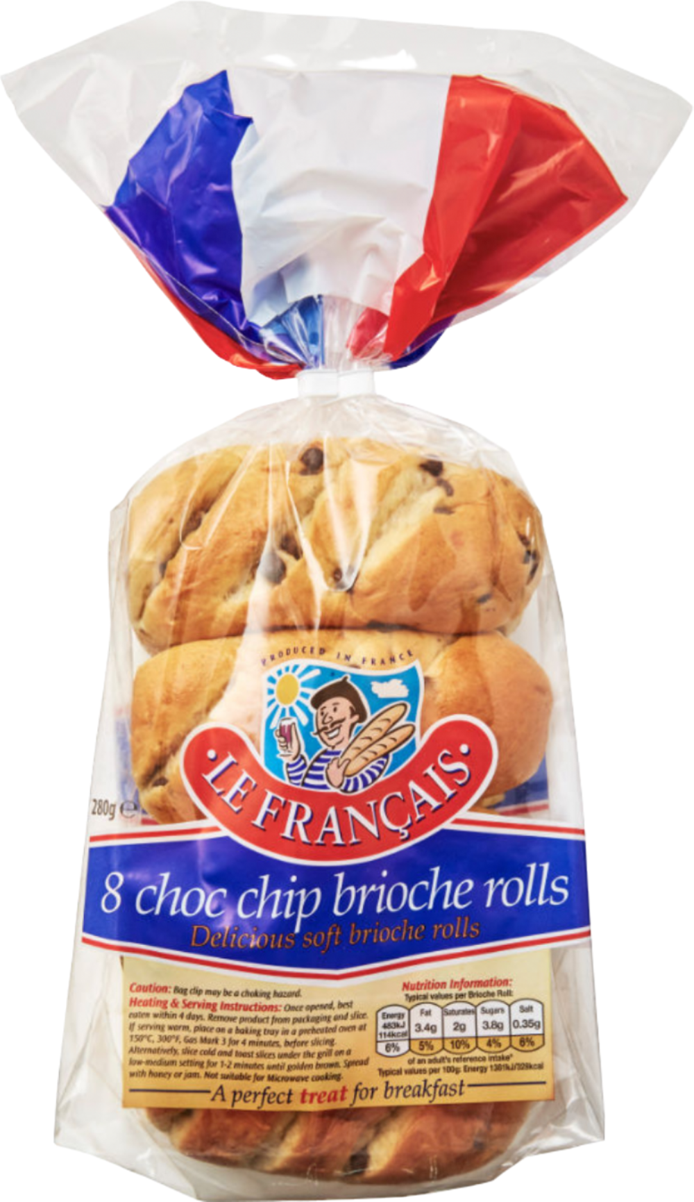 Choc Chip Brioche Roll