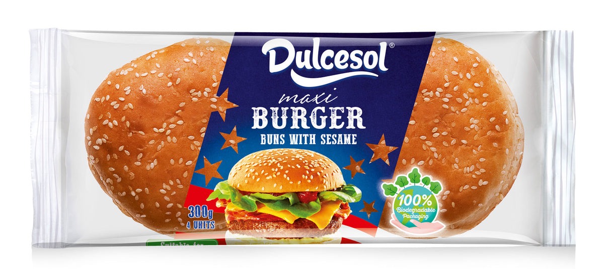 Dulcesol Jumbo Burger Buns With Sesame 4Pack