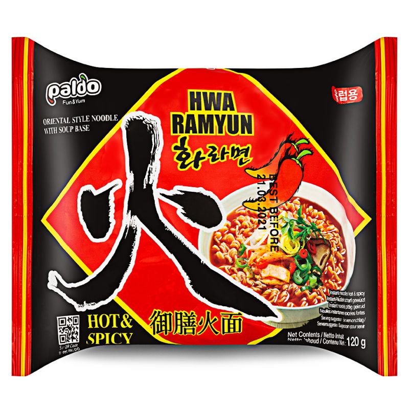 Paldo Hot & Spicy Hwa Ramyun Noodles 120g