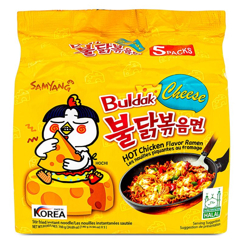 SamYang Buldak Hot Chicken Flavor Ramen Cheese 5x140g