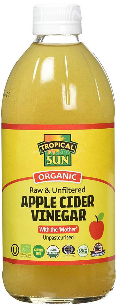 Tropical Sun Apple Cider Vinegar Raw And Unfiltered 473ml