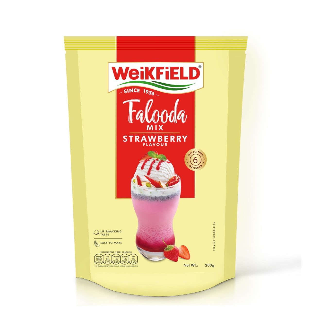 WeiKFiELD Falooda Mix Strawberry Flavour 200g