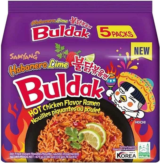 SamYang Buldak Habanero Lime Hot Chicken Ramen Flavor 675g