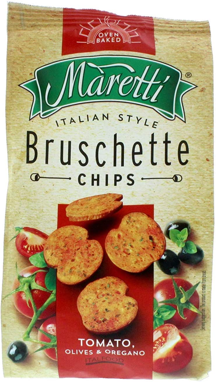 Maretti Bruschette Chips Tomato, Olives & Oregano 70g