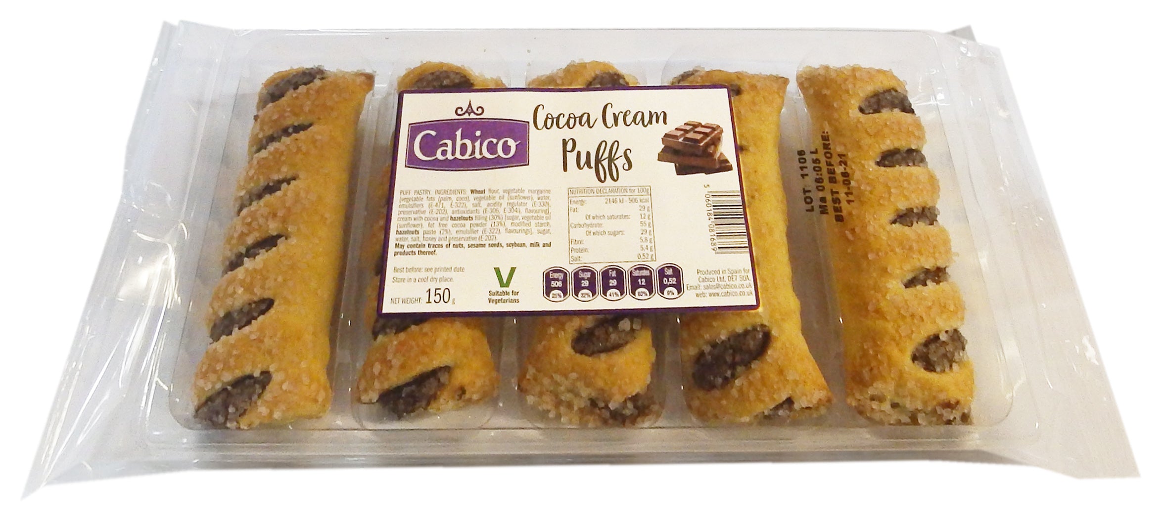 Cabico Cocoa Cream Puffs 150g