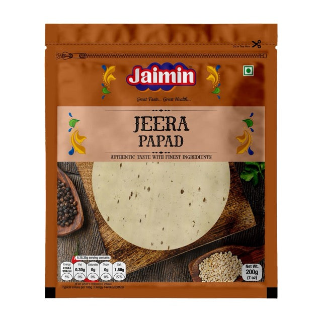 Jaimin Jeera Pappad 200g