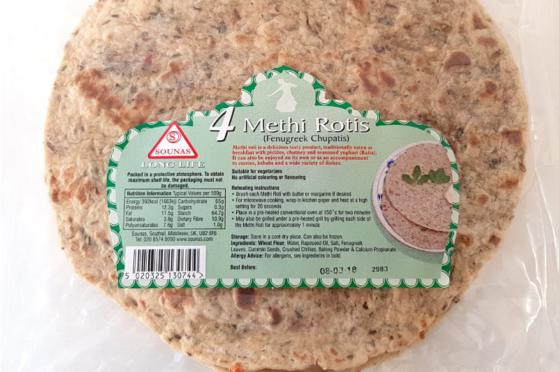 Sounas Methi Rotis 4pcs