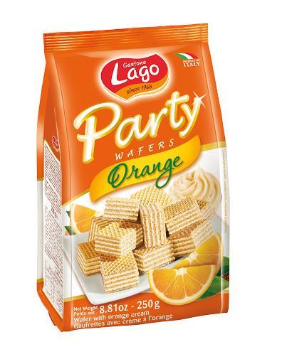 Lago Wafer Bag Orange 250g