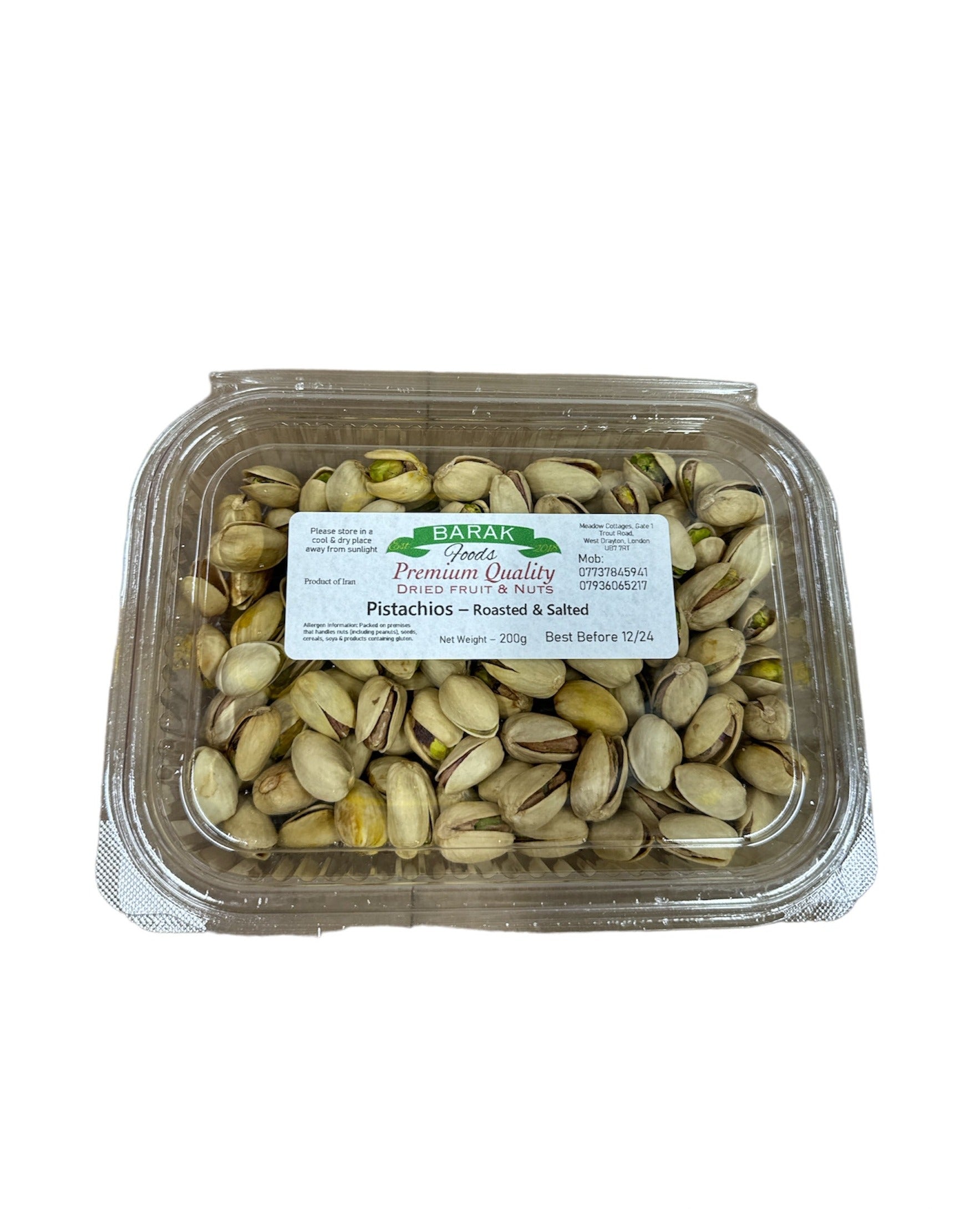 Barak Foods Roasted & Salted Pistachios 200g