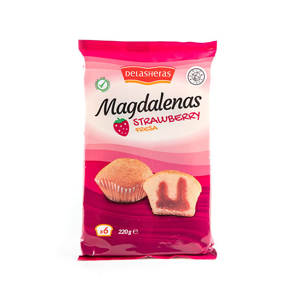 Strawberry Filled Magdalenas 6pk