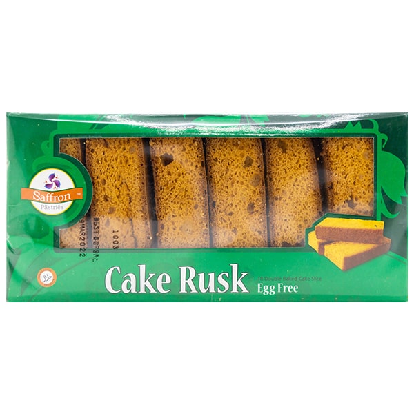 Saffron Egg Free Cake Rusk 18pc