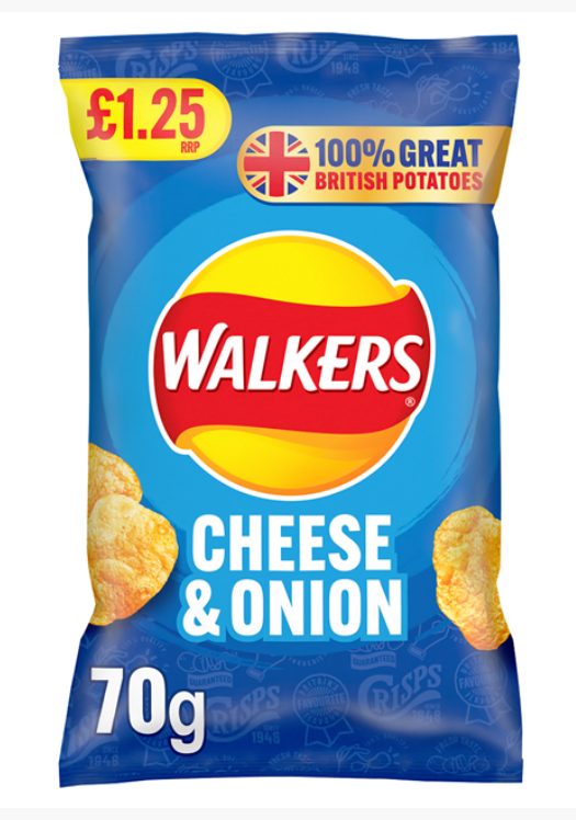 Walkers Cheese & Onion 70g