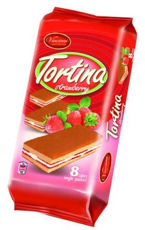 Tortina Strawberry Cake Bars 200g