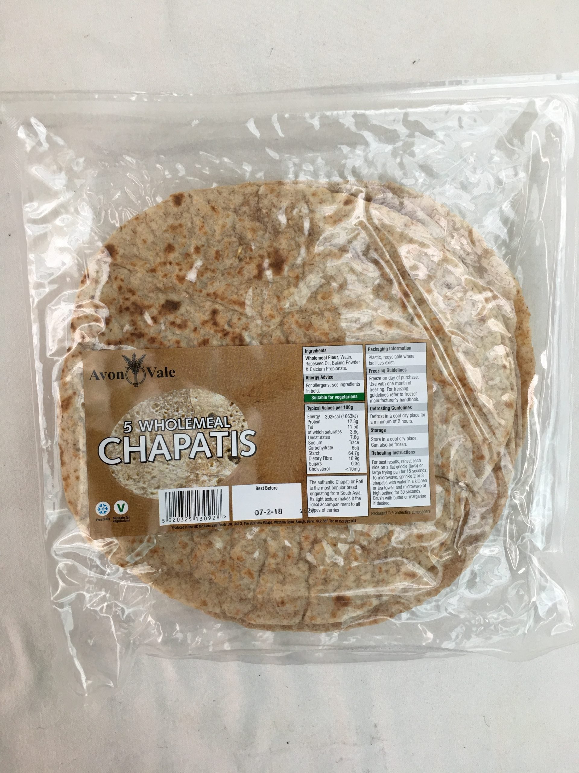 AvonVale Wholemeal Chapattis