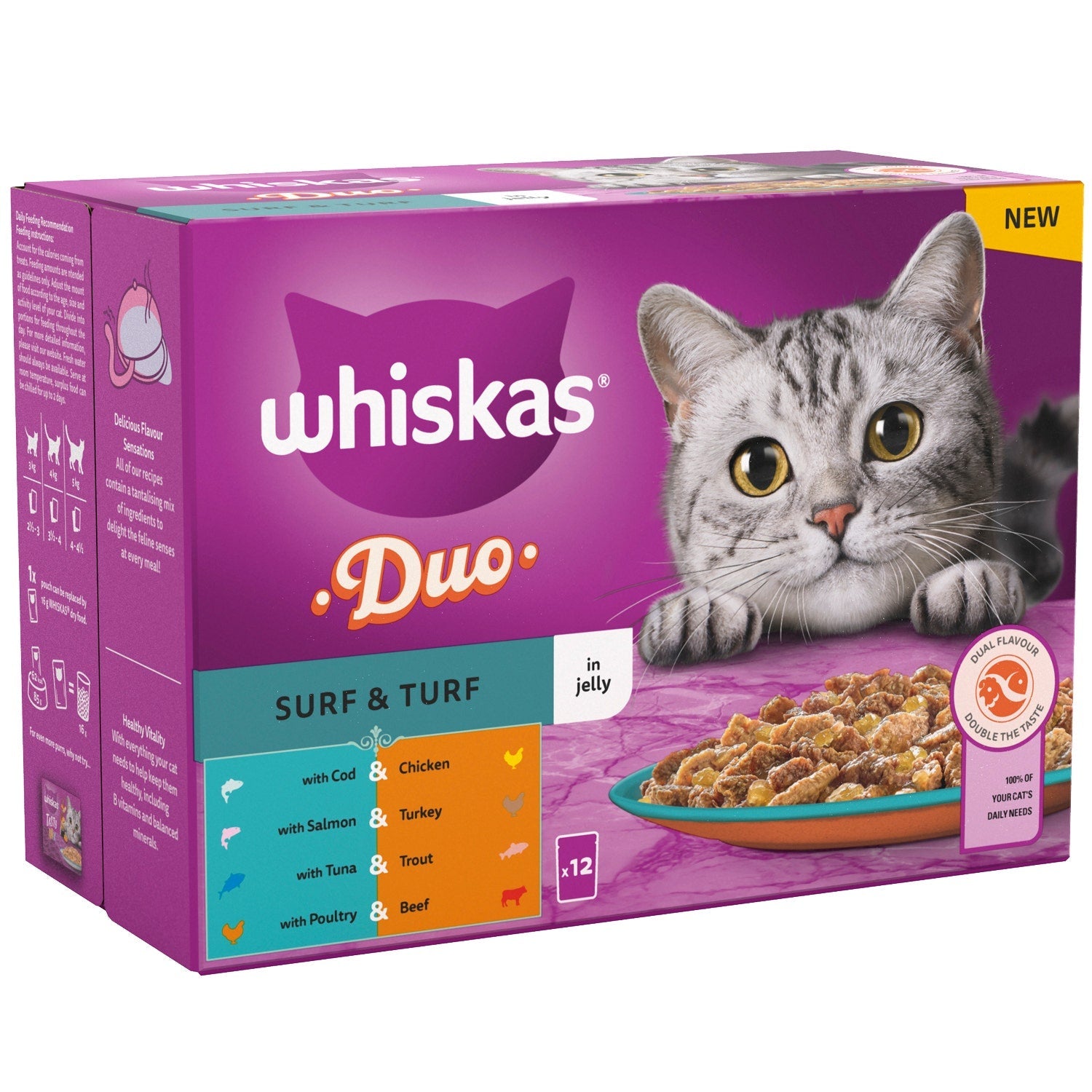 Whiskas Duo Surf & Turf In Jelly 12x