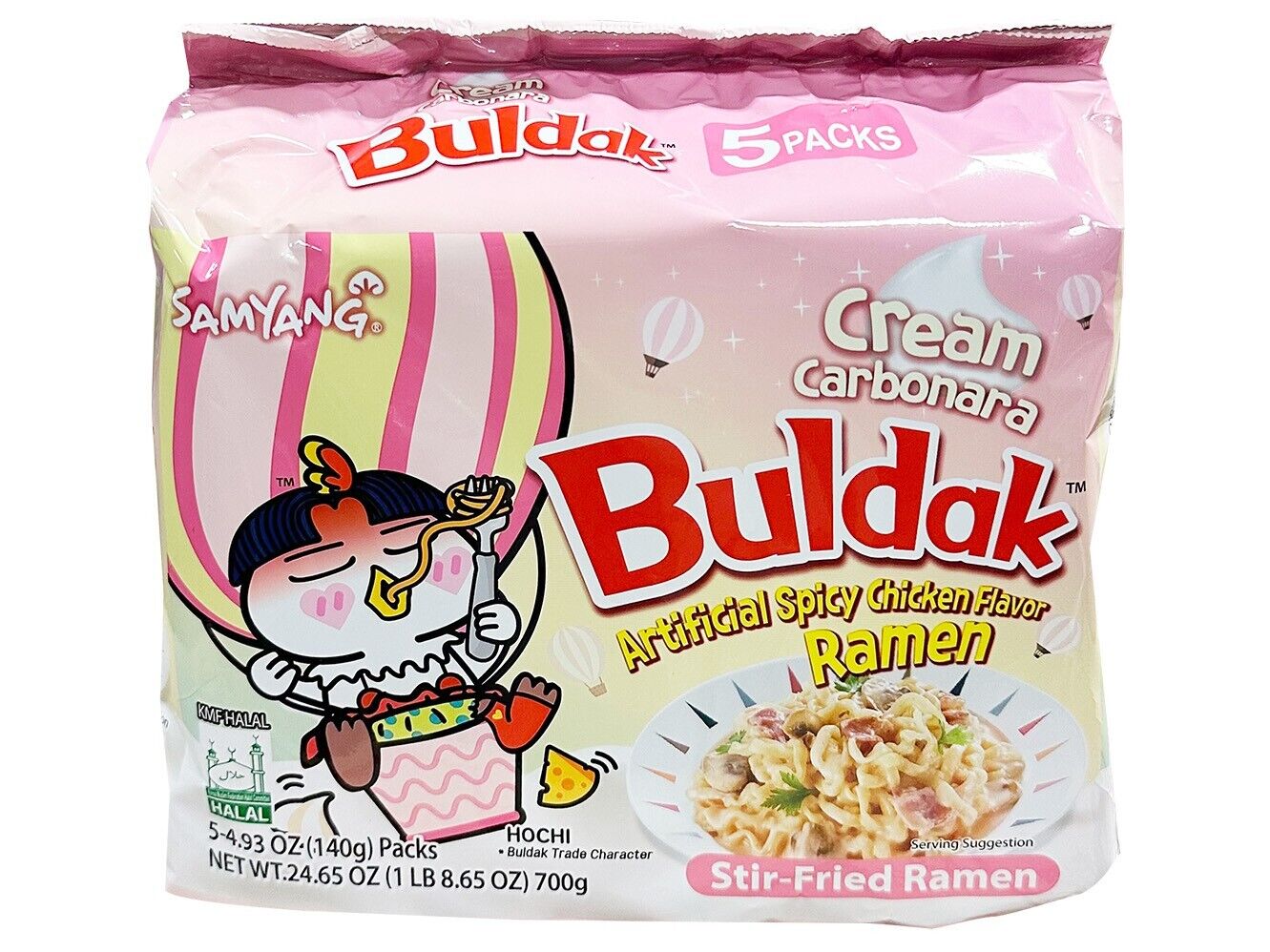 SamYang Buldak Cream Carbonara Hot Chicken Ramen Flavor 700g