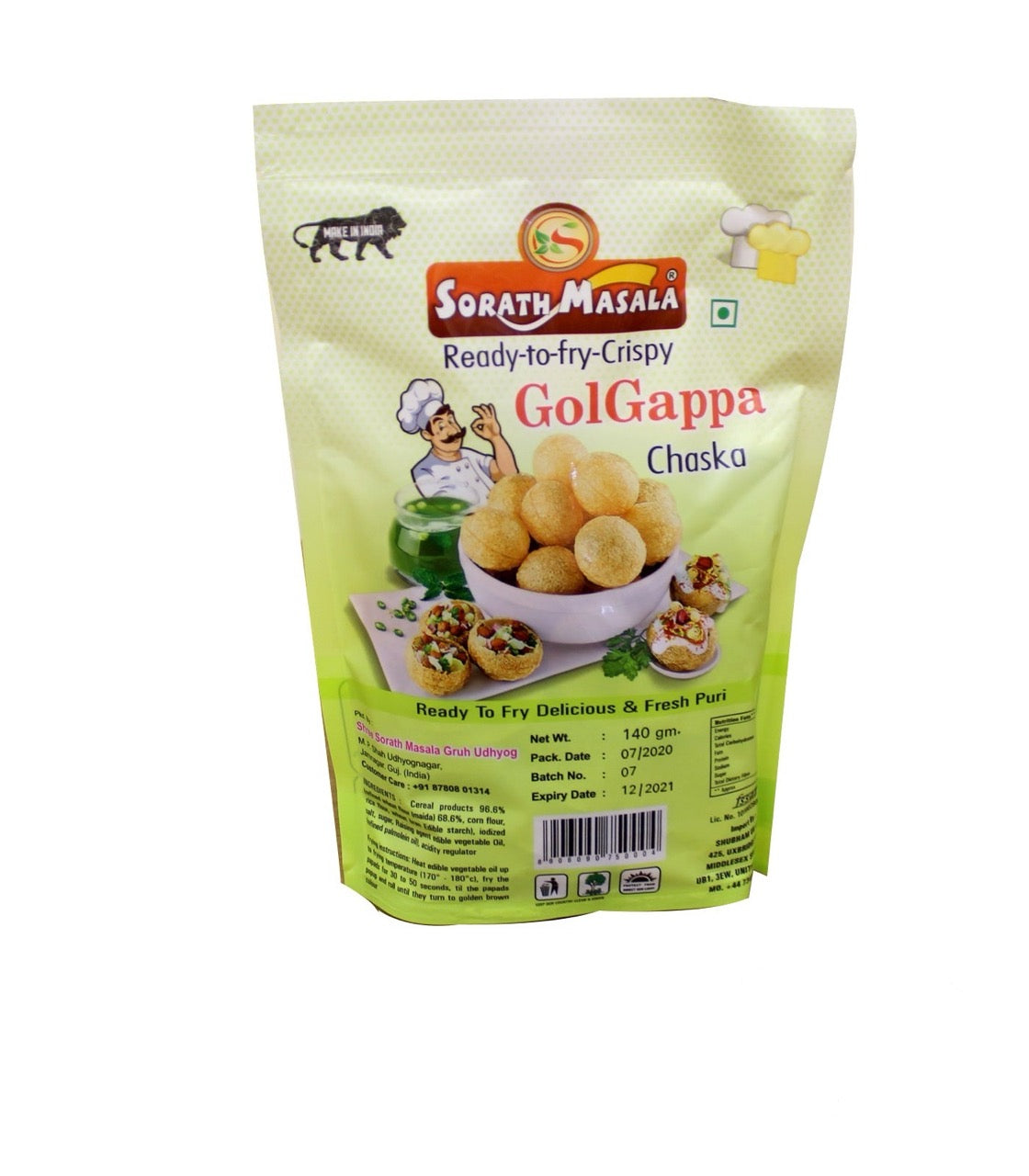 Sorath Masala Ready-To-Fry Pani Puri 170g