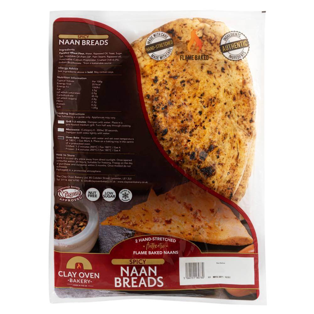 Spicy Naan Bread 2 pack