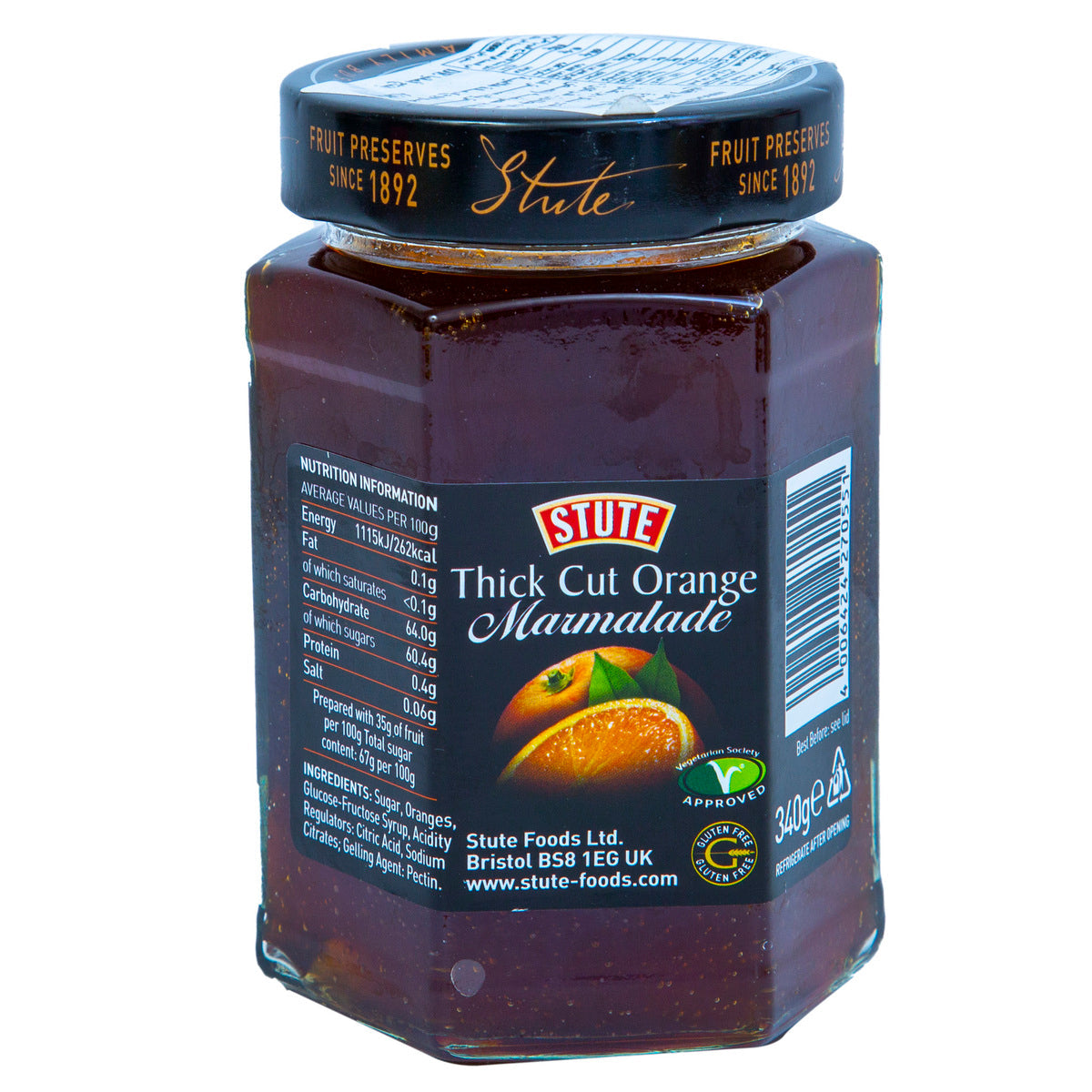 Stute Thick Cut Orange Marmalade 340g